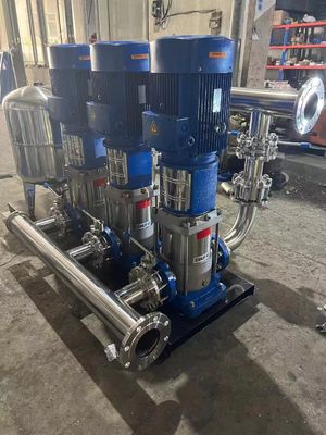 Good price Máy bơm nước tăng áp tần số Thiết bị cấp nước 1 chế độ chờ 1 khởi động .SS304 bơm vật liệu có đường ống và bình áp lực trực tuyến