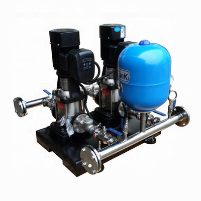 Máy bơm nước tăng áp tần số Thiết bị cấp nước .SS304 bơm vật liệu có đường ống và bình áp lực
